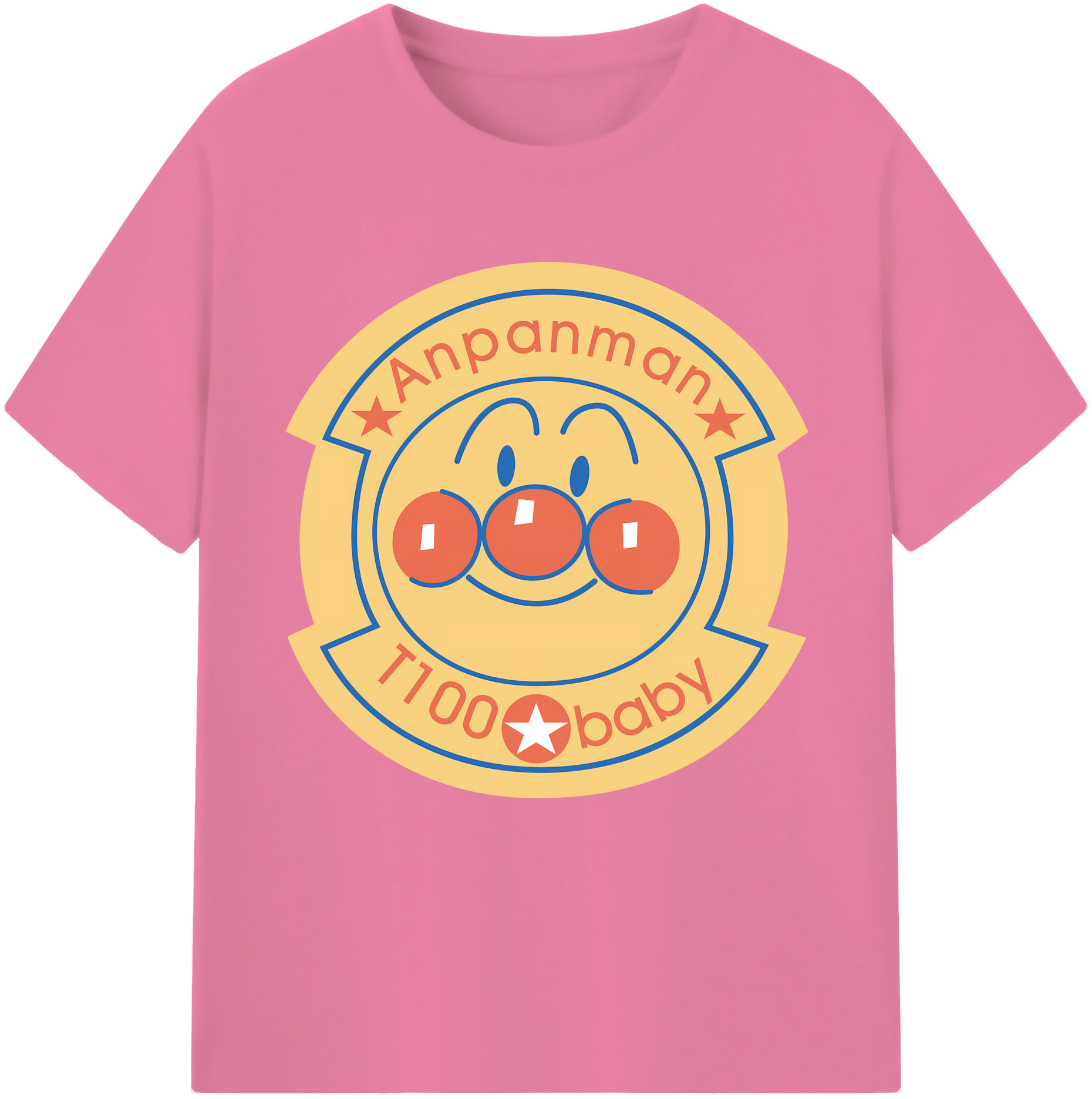 （画像用） アンパンマン Anpanman 綿100％半袖Tシャツ（フロントプリント）